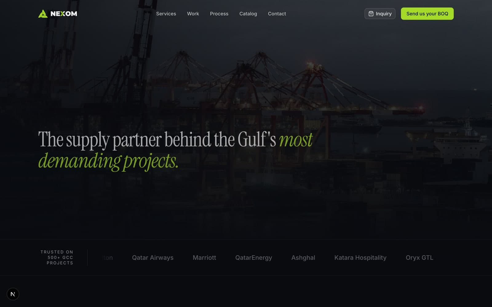 Supply and contracting company site we built